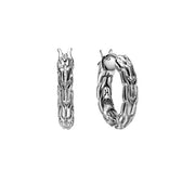 JOHN HARDY Essentials Silver Hoop Earrings 14mm